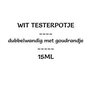 Wit testerpotje 5ml enkelwandig